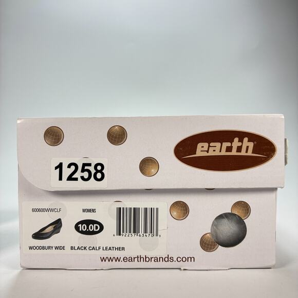 Earth Woodbury Wide Black Calf Leather Flat Slip On Sandal Women’s Size 10D - Picture 8 of 8